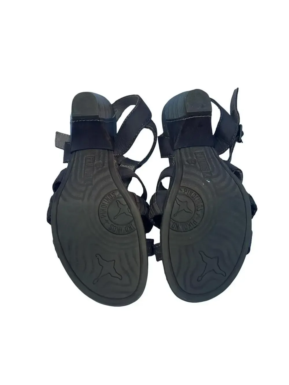 Pikolinos Brown Leather Strappy Sandals Womens EU 38 US 7.5 Comfort Block Heel